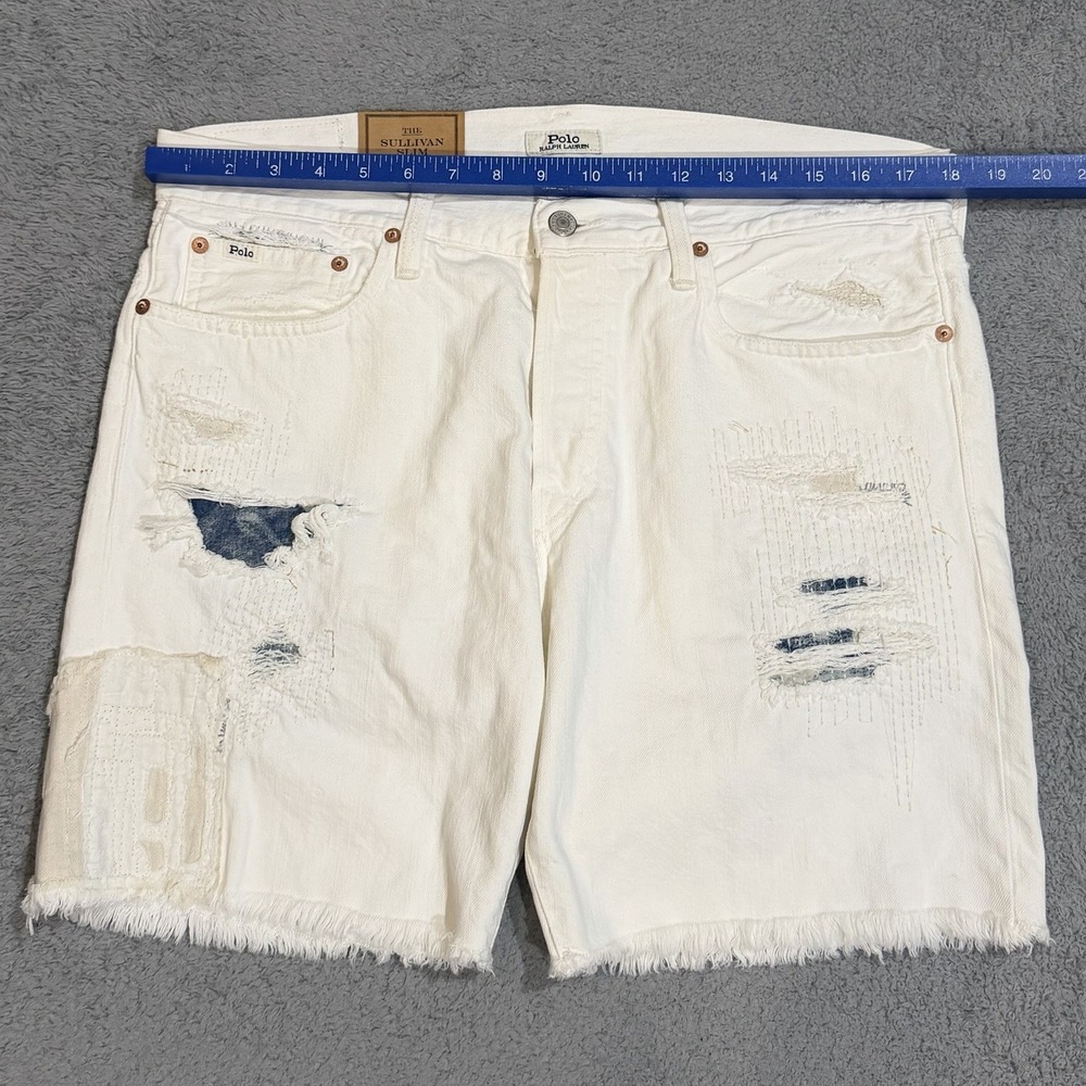 *READ Polo Ralph Lauren 36W 7'' Inseam Sullivan Slim Denim Shorts Williston Wash - Picture 3 of 14